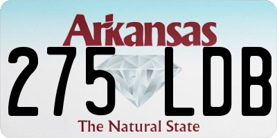 AR license plate 275LDB