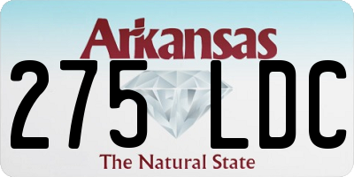 AR license plate 275LDC