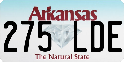AR license plate 275LDE