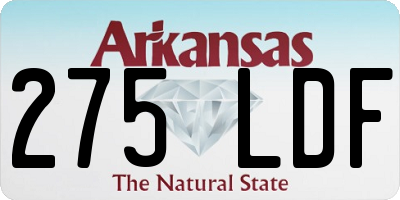 AR license plate 275LDF