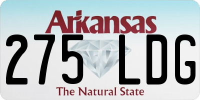 AR license plate 275LDG
