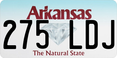 AR license plate 275LDJ