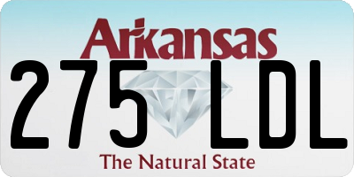 AR license plate 275LDL
