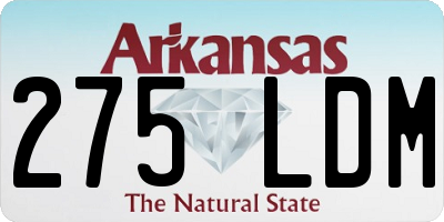 AR license plate 275LDM