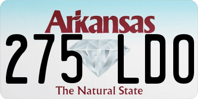 AR license plate 275LDO