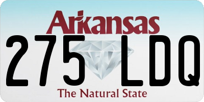 AR license plate 275LDQ