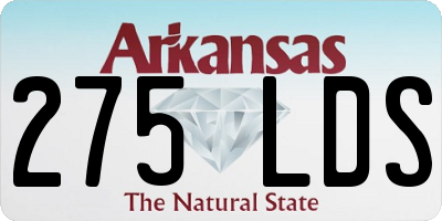 AR license plate 275LDS