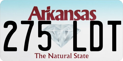 AR license plate 275LDT