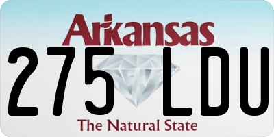 AR license plate 275LDU