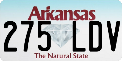 AR license plate 275LDV