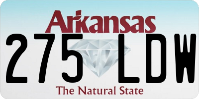 AR license plate 275LDW