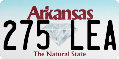 AR license plate 275LEA