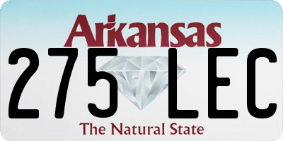 AR license plate 275LEC