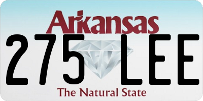 AR license plate 275LEE