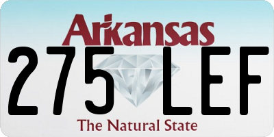 AR license plate 275LEF