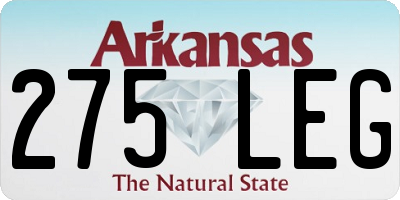 AR license plate 275LEG