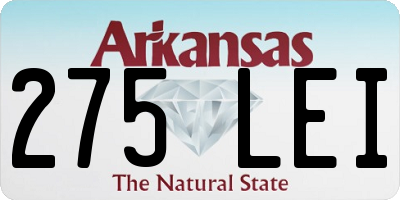 AR license plate 275LEI