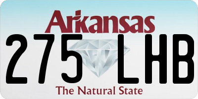 AR license plate 275LHB
