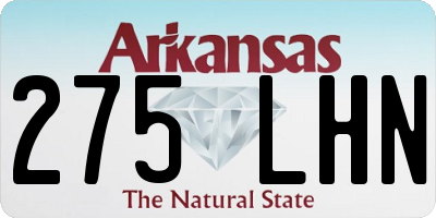 AR license plate 275LHN