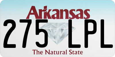 AR license plate 275LPL
