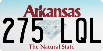 AR license plate 275LQL