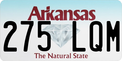 AR license plate 275LQM