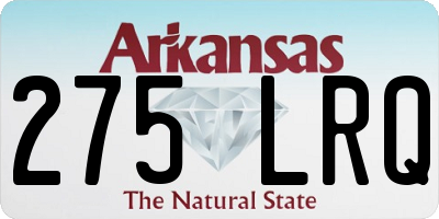 AR license plate 275LRQ