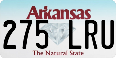 AR license plate 275LRU