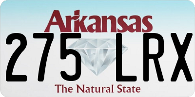 AR license plate 275LRX