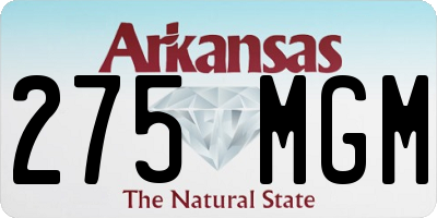 AR license plate 275MGM