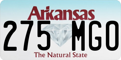 AR license plate 275MGO