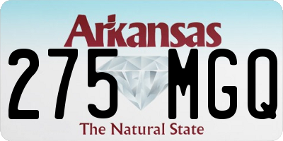 AR license plate 275MGQ