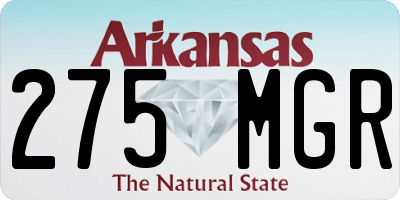 AR license plate 275MGR