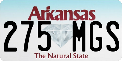 AR license plate 275MGS