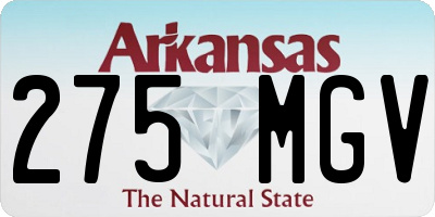 AR license plate 275MGV