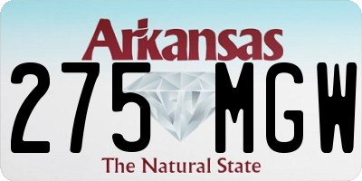 AR license plate 275MGW