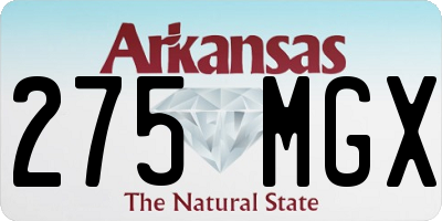 AR license plate 275MGX