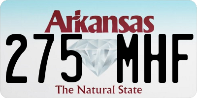 AR license plate 275MHF