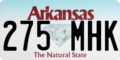 AR license plate 275MHK