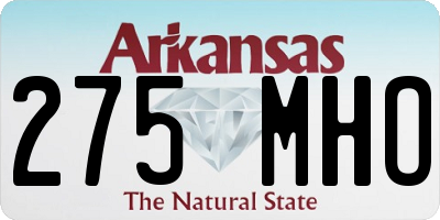 AR license plate 275MHO