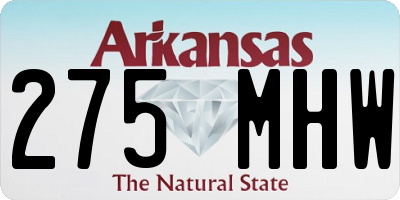 AR license plate 275MHW