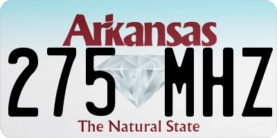 AR license plate 275MHZ