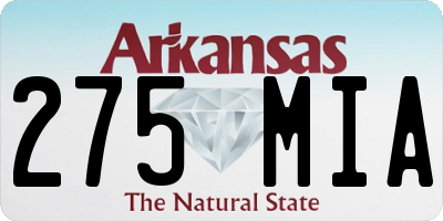 AR license plate 275MIA