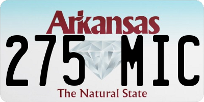 AR license plate 275MIC