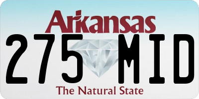 AR license plate 275MID