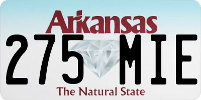 AR license plate 275MIE
