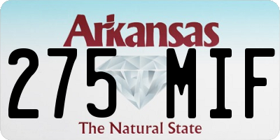 AR license plate 275MIF