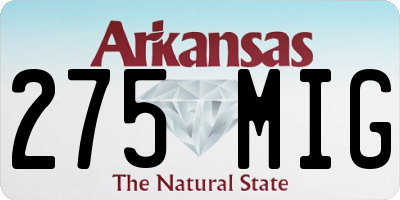 AR license plate 275MIG