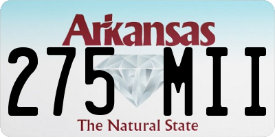 AR license plate 275MII