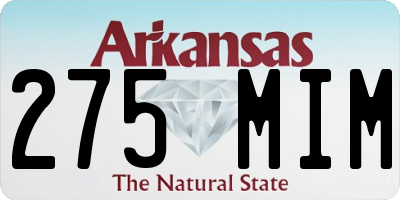 AR license plate 275MIM
